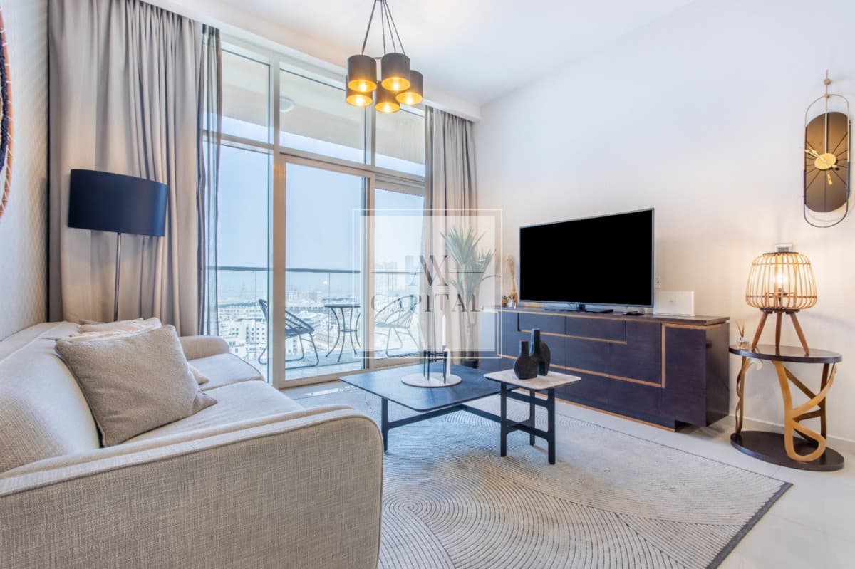 High Floor | Panoramic Skyline View | Furnished - 3