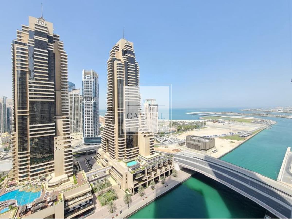 Premium 1 Bed| Furnished| Full Marina and Sea View - 3