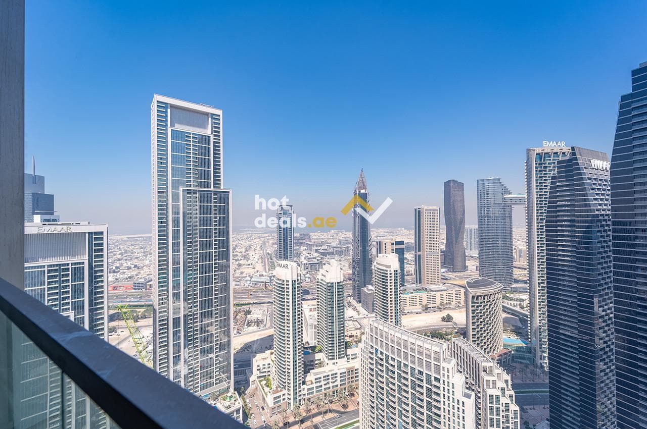 High Floor|Unfurnished|Sea View Burj Khalifa Views