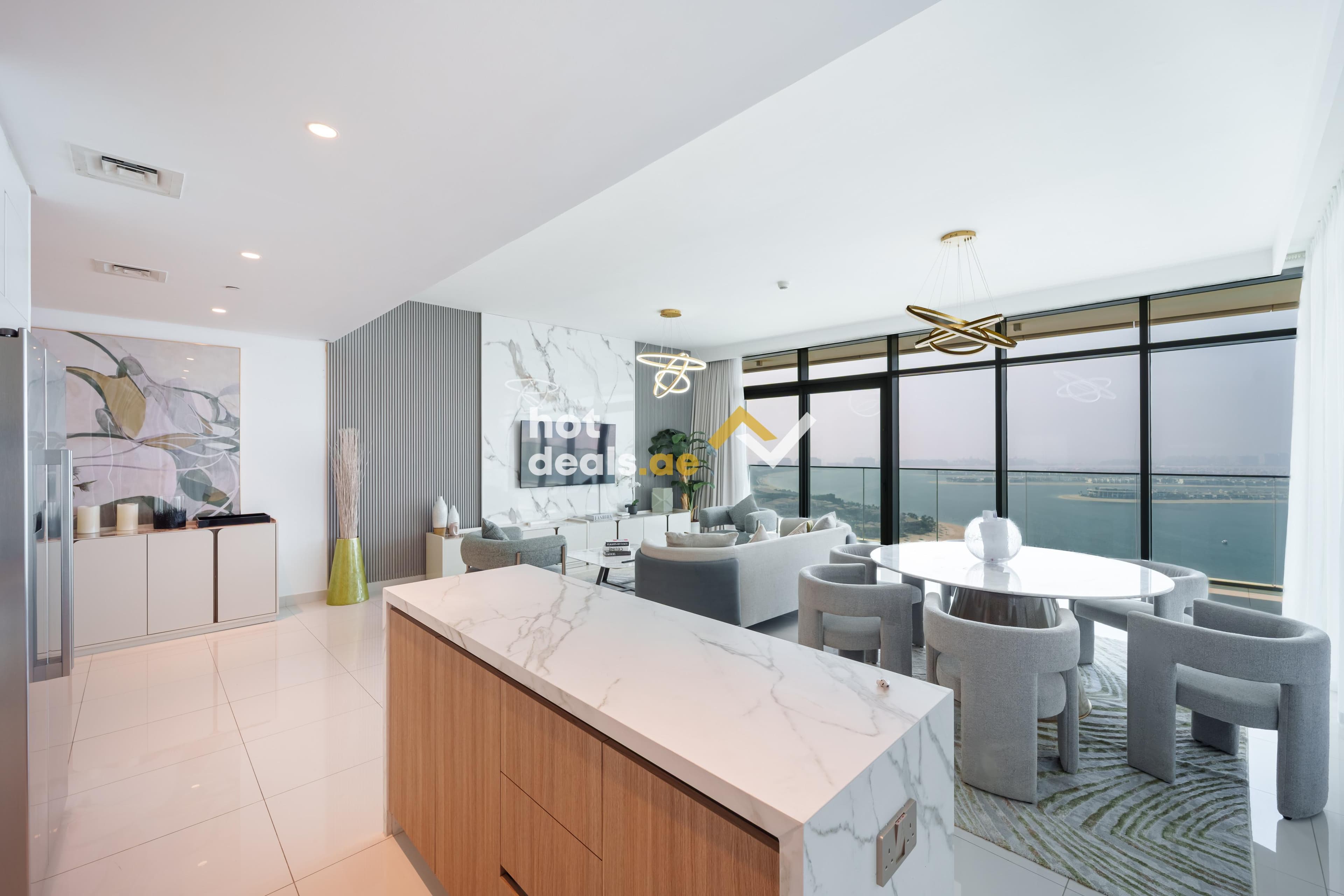 Mid Floor | Furnished | Maids | Sea and Palm View